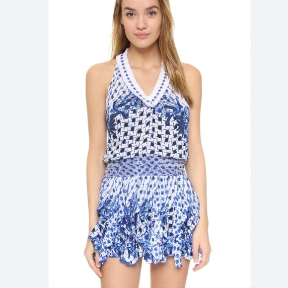Poupette St. Barth Dresses & Skirts - POUPETTE ST. BARTH Blue White Beline Dress sz S